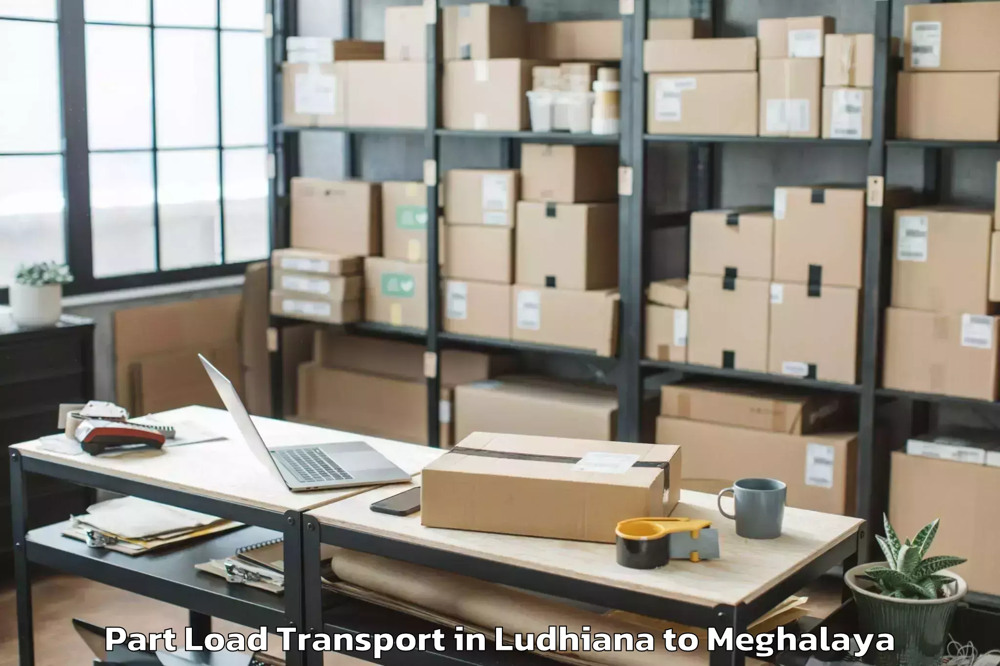 Trusted Ludhiana to Laskein Part Load Transport